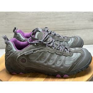 Hi-Tec Penrith Low Hiking Boots Womens Size US 8 Grey Waterproof Lace Up Shoes